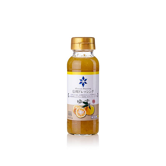 Shinshu-Yuzu-Dressing von Shizen Okoku, 145 ml - Ein japanisches Dressing mit frischem, zitrusartigem Yuzu-Geschmack und einer leichten Süße, perfekt für Salate, Marinaden und Dips