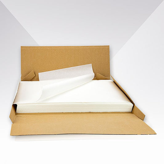 Backtrennpapier SUPER EXTRA, geschnitten, 53 x 32,5cm, Backpapier, 500 Blatt - Hitzebeständiges, vorgeschnittenes Backpapier für Kekse, Kuchen und Brot Geeignet für Standard-Backbleche, einfach zu entfernen Ideal für begeisterte Bäcker und Hobbyköche