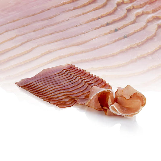 Geschnittenes VULCANO Karree vom Schwein, 90 g, ideal für Carpaccio und als Beilage