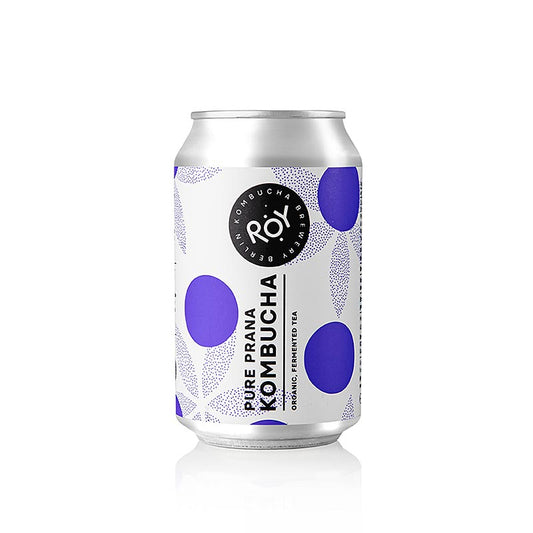 ROY Pure Prana Kombucha Berlin, BIO, 330ml - Ein vitalisierendes und belebendes Getränk, handgebraut in Berlin, aus hochwertigen Bio-Zutaten und voller organischer Säuren und B-Vitamine, vegan, laktose- und glutenfrei, hergestellt aus Pure Prana Tee von Paper & Tea und einer Mischung aus ayurvedischen Kräutern und Gewürzen, umweltfreundlich und in transparenter Eigenproduktion hergestellt