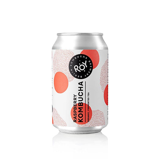 ROY Raspberry Kombucha Berlin, BIO, 330ml: Fruchtiger und frischer Bio-Kombucha aus Berlin, handgefertigt und voller organischer Säuren und B-Vitamine, vegan, laktosefrei und glutenfrei