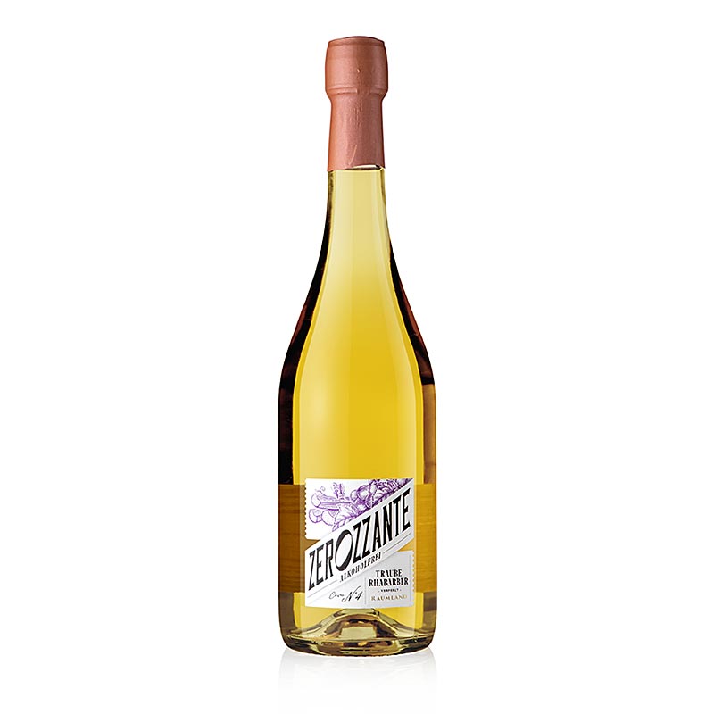 Raumland Zerozzante - Cuvée Nr 4 Trauben Rhabarber Secco, alkoholfrei, 750 ml: Ein erfrischender, fruchtiger alkoholfreier Sekt mit Trauben- und Rhabarberaromen, perfekt für jede Gelegenheit Ideal als Aperitif, zu leichten Mahlzeiten oder an einem Sommertag