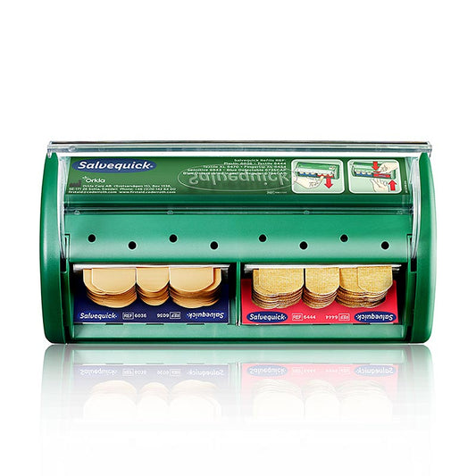 Pflaster-Dispenser von Cederroth für schnelle und hygienische Erste Hilfe in der Küche Enthält 40 sterile, elastische Pflaster in 2 Größen Unverzichtbar für Hobbyköche und Profiküchen