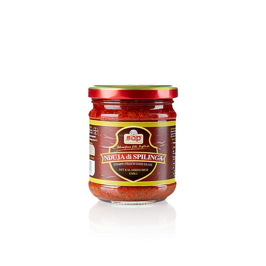 Streichfähige Nduja di Spilinga, pikante Salami aus Kalabrien, Italien, 180 g
