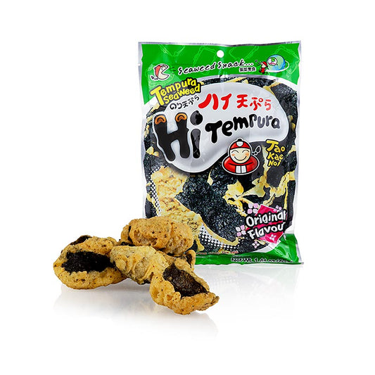 Taokaenoi Tempura Seaweed Original, sehr knusprige Algen Chips, 40 g - köstliche und knusprige Seetang-Scheiben, perfekt als Snack oder Beilage, authentische Aromen der japanischen Küche, ideal für Liebhaber asiatischer Spezialitäten
