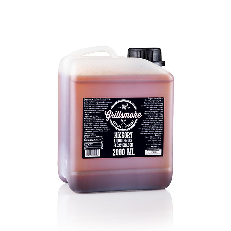 Grillstone Liquid Smoke Hickory Style, Flüssigrauch, 2 l - Flasche mit authentischem Hickory-Holz Geschmack für Fleisch, Fisch und Gemüse Ideal für Innen- und Außenbereich
