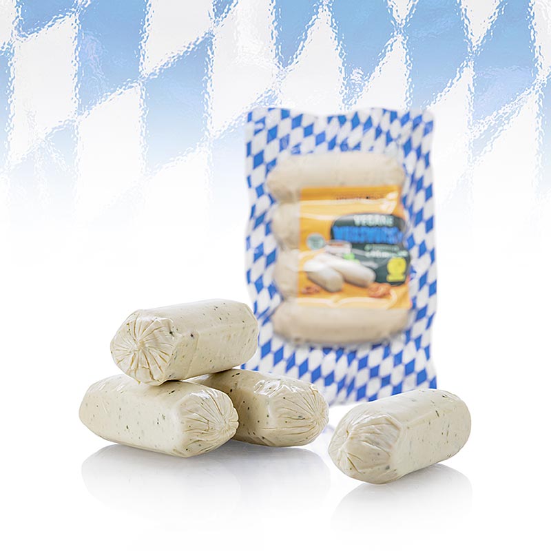 Vegane Weißwurst aus Erbsenprotein von Greenforce, klassischer pflanzlicher Genuss für Barbecue und schnelle Mahlzeiten