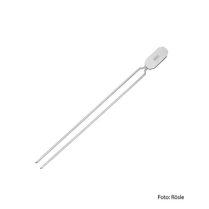 Rösle Grillspieße (Doppelspieße) (25069), 4 tlg - Set aus 4 langlebigen Edelstahl-Doppelspießen mit ergonomischen Griffen, ideal für Fleisch, Fisch und Gemüse auf dem Grill