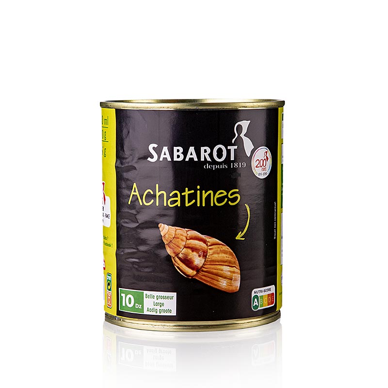Achat-Schnecken (Achatines), 10 Dutzend, mittelgroß, Sabarot, 800 g, 120 St, Delikatesse in großer 800g-Packung, perfekt für Hobbyköche und Restaurantchefs