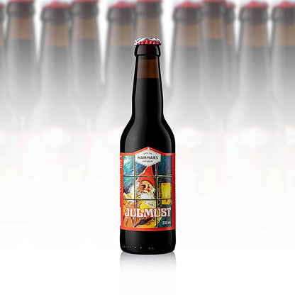 Hammars Julmust - Erfrischungsgetränk mit Malzgeschmack, Schweden, 4,62 l, 14 x 330ml