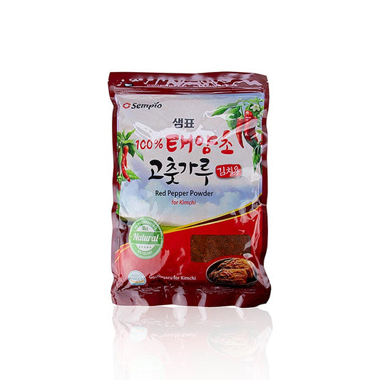 Gochugaru - Paprika -/ Chili Pulver für koreanische Küche, scharf, Sempio, 1 kg - Traditionelles koreanisches scharfes Paprika-Chilipulver für die Zubereitung authentischer koreanischer Gerichte