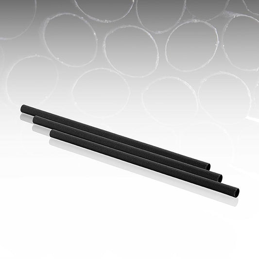 Schwarze Natur Trinkhalme Pomom aus nachhaltigen Materialien, ideal für Cocktails und Smoothies, Länge 23 cm, Durchmesser 8 mm, Set mit 200 Strohhalmen für stilvolle Mahlzeiten