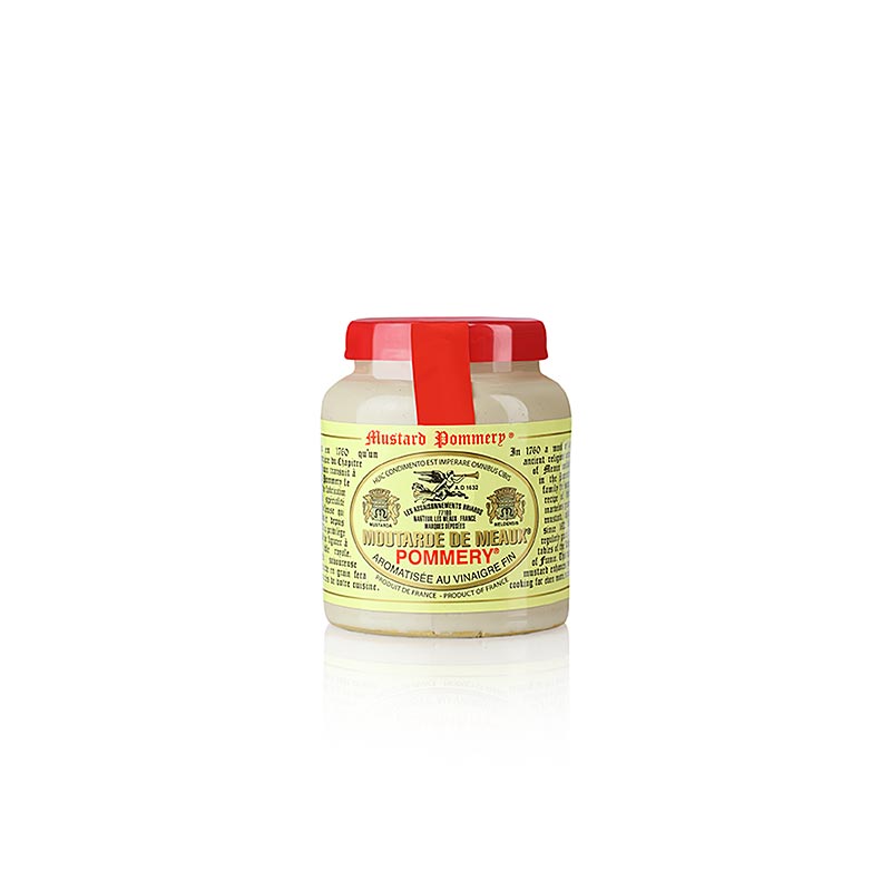 Moutarde de Meaux® -grober Senf, scharf, Pommery®, 96 ml: Traditionell hergestellter grober Senf aus der französischen Region Meaux in der kultigen 96-ml-Dose von Pommery®, ohne künstliche Zusatzstoffe Unverzichtbar für Liebhaber französischer Köstlichkeiten