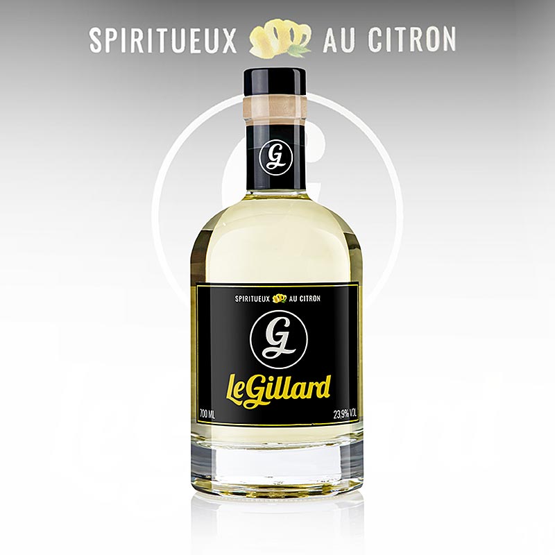 Zitronenspirituose Le Gillard mit 23,9% vol Alkoholgehalt in einer 700 ml Flasche