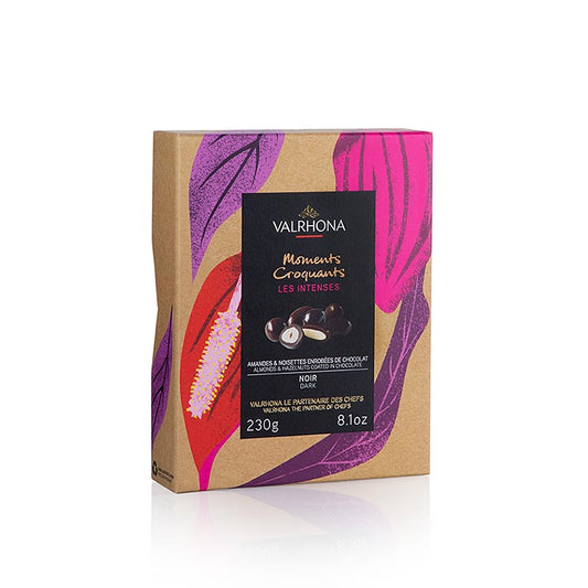 Valrhona Equinoxe, palline alle mandorle e nocciole in cioccolato fondente (33899), 230 g, 24 pezzi