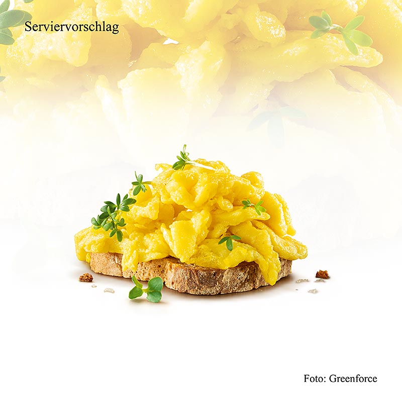 Greenforce Mix für veganes Ei, hergestellt aus 100% Eiweiß aus Ackerbohnenprotein, reich an Protein und ohne künstliche Zusatzstoffe, perfekt für die Zubereitung von pflanzlichen Gerichten mit dem Geschmack und der Konsistenz von Eiern, ideal für Veganer und Vegetarier, Inhalt: 100 g