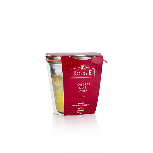 Rougie Gänsestopfleber Entier Vollkonserve, 180 g - hochwertige Delikatesse aus Frankreich mit cremiger Textur und reichem Geschmack, perfekt für Terrinen und Luxusrezepte