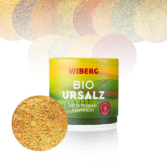Bio-Kräutersalz Wiberg Ursalz Mediterran, 110 g, mit Meersalz und mediterranen Kräutern Ideal für gegrilltes Gemüse, Pasta und Salate