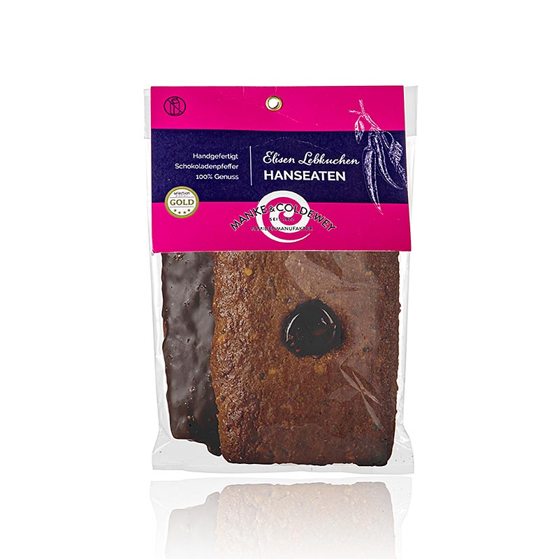 Hanseaten Elisen Lebkuchen, 2 Sorten, Manke & Coldewey, 140 g, 2 x 70g