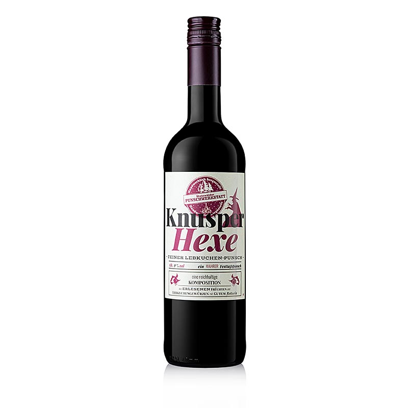 Knusperhexe - Lebkuchen Glühwein, 9 % vol, Manke & Coldewey, 750 ml - Ein köstlicher Glühwein mit Lebkuchenaroma und 9 % Alkoholgehalt von Manke & Coldewey in einer 750 ml Flasche