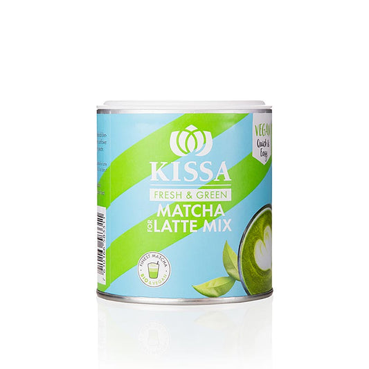 German

Alt Text: KISSA - Matcha for Latte, grüner Tee Mix, BIO, 120 g - Hochwertiger, biologischer grüner Tee Mix für die Zubereitung von köstlichem Matcha Latte