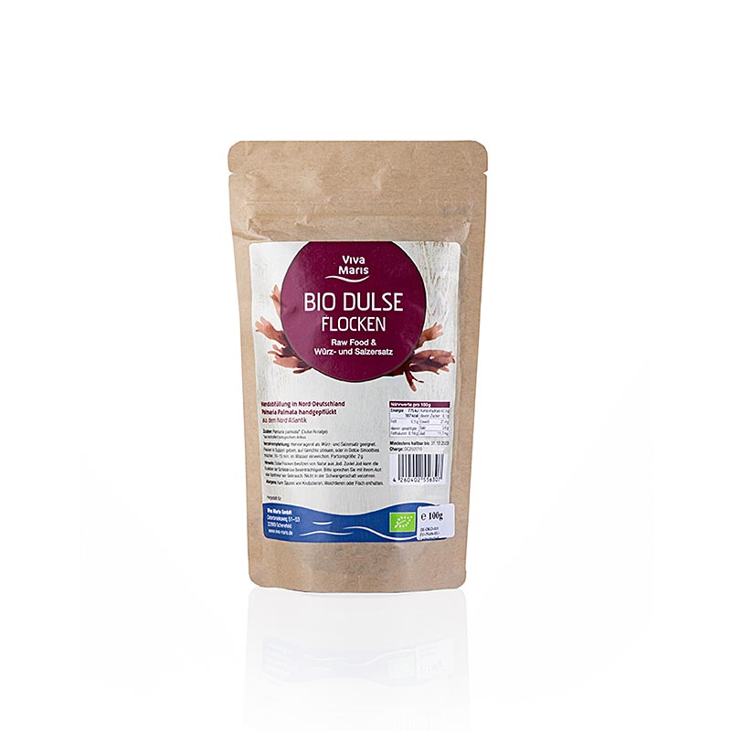 BIO Dulse Algenflocken von Viva Maris, 100 g, natürliche Delikatesse für Gerichte
