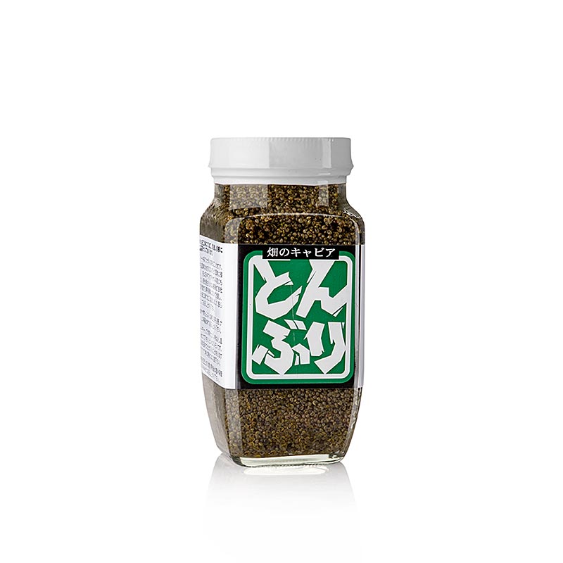 Bild eines 280 Gramm schweren Feldkaviarprodukts aus den Samen der Kochia Scoparia Pflanze, das eine raffinierte Note zu verschiedenen Gerichten verleiht und ein beliebtes Geschmackserlebnis in der Gastronomie bietet