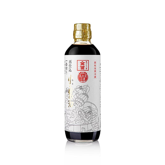 Sojasauce - Shoyu Saishikomi Nama, Fueki, Japan, 600 ml - Hochwertige, traditionell gebraute Sojasauce aus Japan mit reichem Umami-Geschmack, ideal zum Verfeinern von Sushi, Sashimi, Nudelgerichten und Marinaden, 600 ml Fassungsvermögen