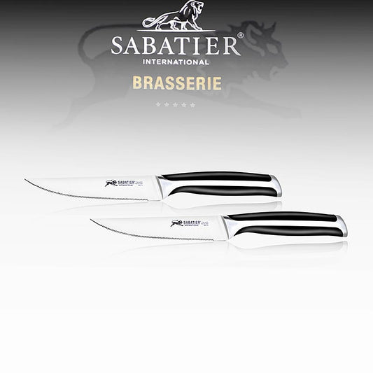 Steakmesser Set, 2 Stück, Sabatier International, 2 St - hochwertiges Steakmesser-Set aus Edelstahl, ideal zum Zubereiten und Servieren von saftigen Steaks, mit scharfen Klingen und ergonomischen Griffen