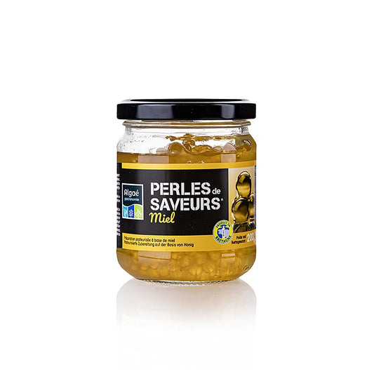 Perlgrößen-Kräuterkaviar Honig von Les Perles, 200g-Packung, perfekt zum Verfeinern von herzhaften und süßen Gerichten