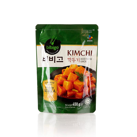 Eingelegter Rettich in Würfelform von Bibigo, 450 g, für vielseitige Gerichte