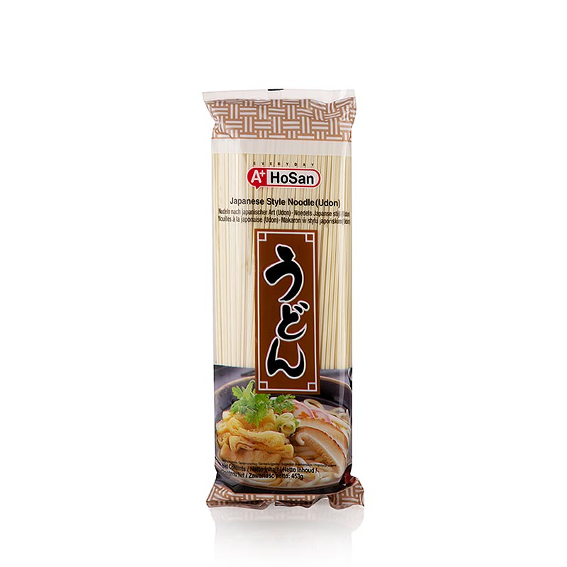 Udon - Weizennudeln, hell, flach, 2mm, 22cm lang, A+, Japan, 453 g