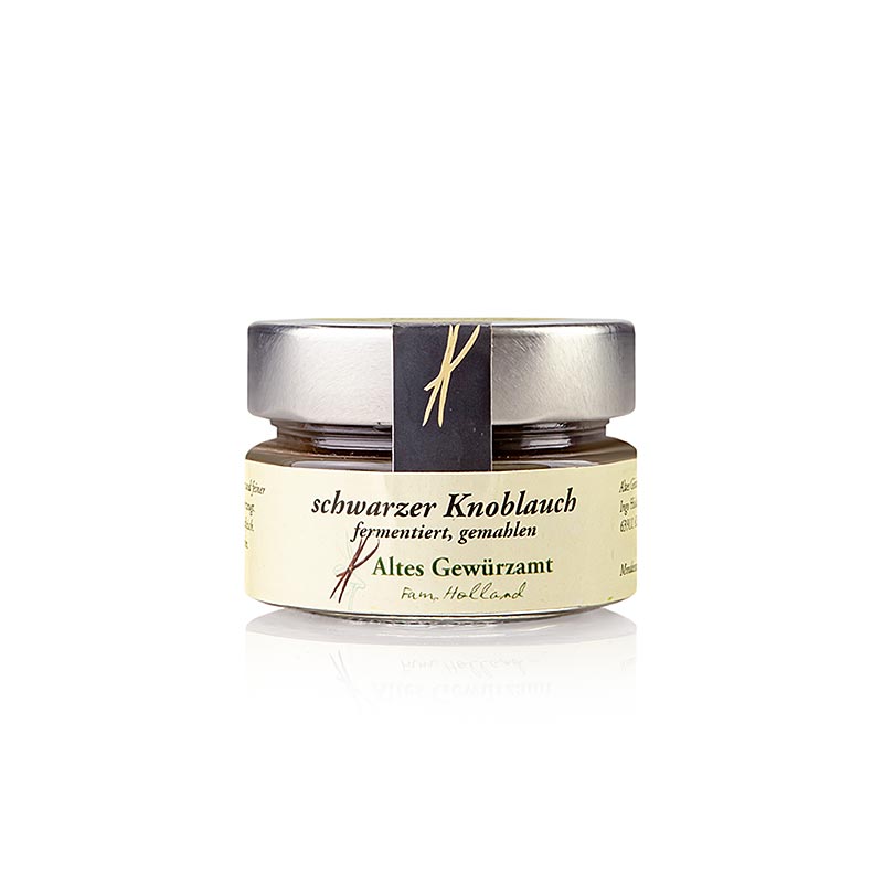 Gemahlenes, fermentiertes schwarzes Knoblauchprodukt vom Alten Gewürzamt, 25 g - Sorgfältig gereift für einen einzigartigen, süßen und umami-ähnlichen Geschmack Ideal zum Verfeinern von Saucen, Marinaden und Dressings