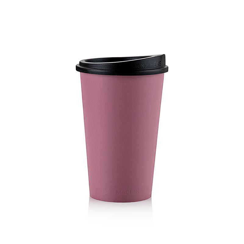 Tazza da caffè riutilizzabile "ToGo", 300 ml, rossa con coperchio, 80 pezzi.