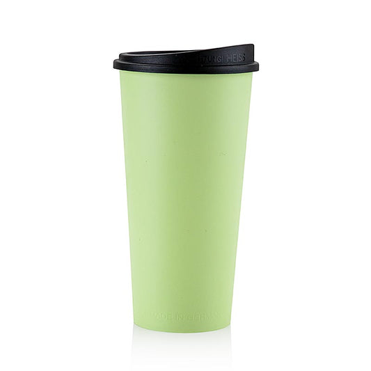 Wiederverwendbarer grüner Mehrweg-Kaffeebecher ToGo mit Deckel, 400 ml, umweltfreundlich und nachhaltig, ideal für Heißgetränke, Verpackung zu 90 Stück, perfekt für Büro oder Gastronomie, Beitrag zu einem grüneren Planeten