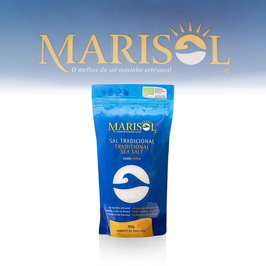 Bio-Meersalz Marisol® Sal Tradicional, mittel vermahlen, 500 g, für vielseitiges Würzen geeignet