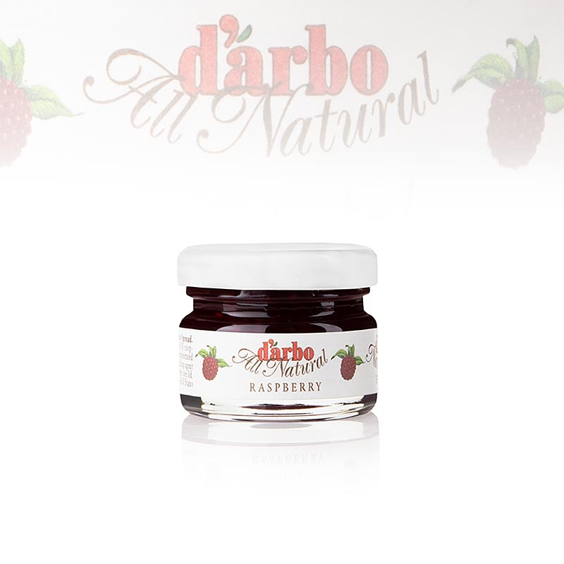 Darbo Himbeer Konfitüre Extra in Portionsgläsern, 60 x 28g, intensiver Geschmackserlebnis, perfekt für Brot, Joghurt, Kuchen Ideal für Zuhause, Büro oder Gastronomie Authentischer Sommerhimbeergeschmack
