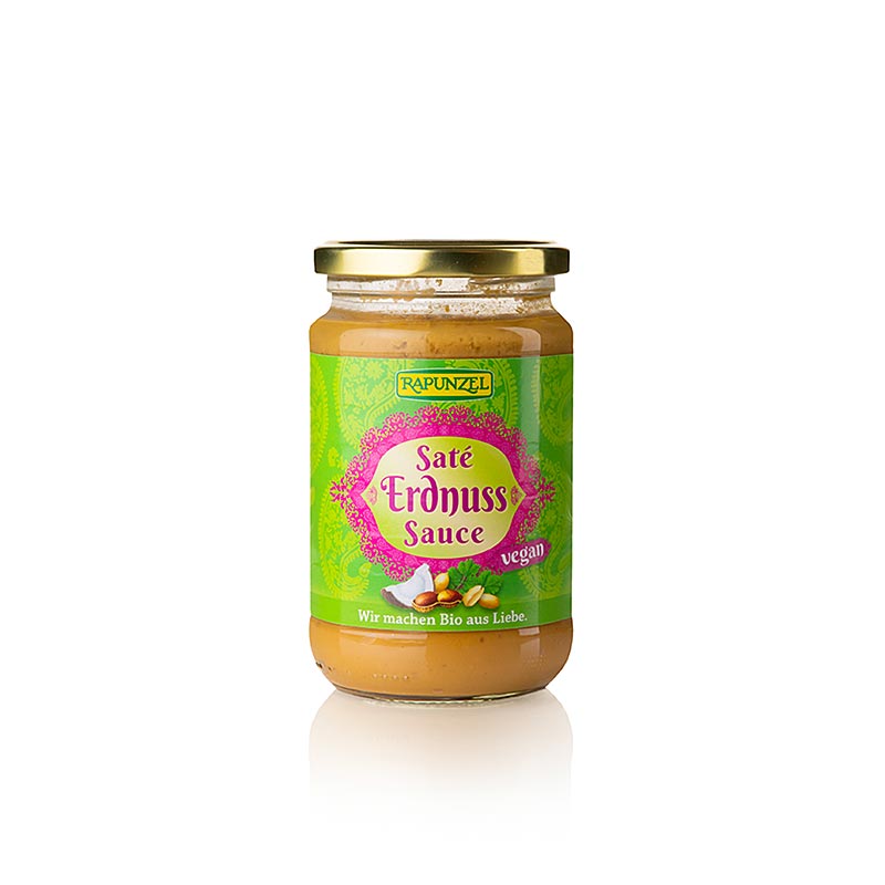 Bio-vegane Satay-Erdnuss-Sauce von Rapunzel, 330 ml, perfekt für Gemüse und Reisgerichte
