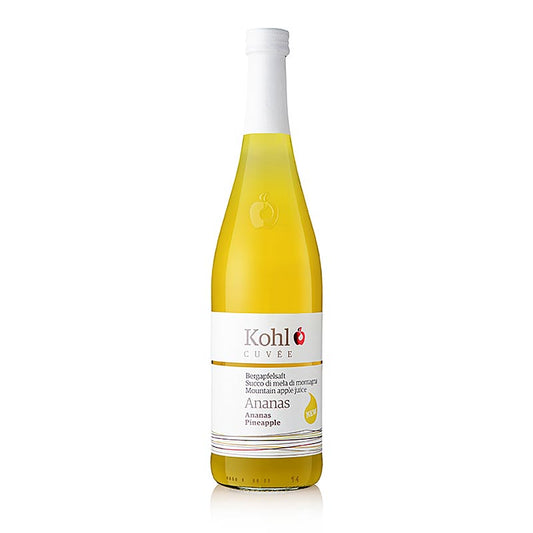 Kohl ESSENCE Bergapfelsaft + Ananas, 750 ml - Eine köstliche Mischung aus saftigen Bergäpfeln und süßer Ananas in einer 750-ml-Flasche, perfekt als Erfrischungsgetränk, in Cocktails oder zum Verfeinern von Desserts Ideal für den anspruchsvollen Hobbykoch oder Gastronomen