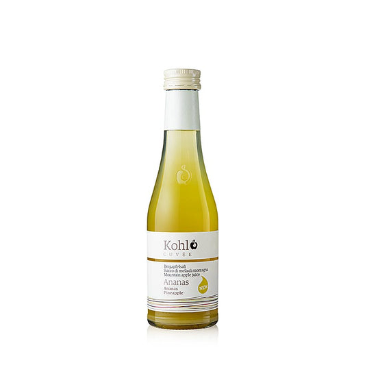 Kohl ESSENCE Bergapfelsaft + Ananas, 200 ml - Natürliche Mischung aus saftigen Bergäpfeln und süßer Ananas, ideal für erfrischende Durstlöscher oder Cocktails, exotisches Fruchterlebnis in praktischer 200-ml-Flasche