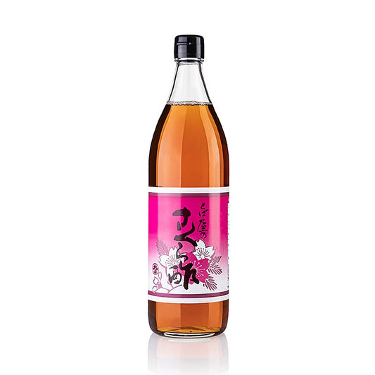 Schwarzer Reis-Essig mit Sakura Kirschblüten, 900 ml - Traditioneller Essig mit blumigem Aroma und 900 ml Inhalt