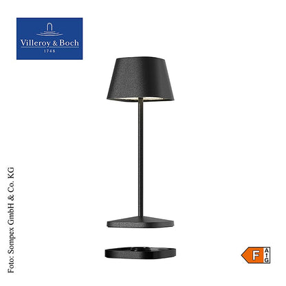 Tischleuchte "Neapel MICRO", mit Akku, 20x6,5x6,5cm, Alu, schwarz (97012), 1 St