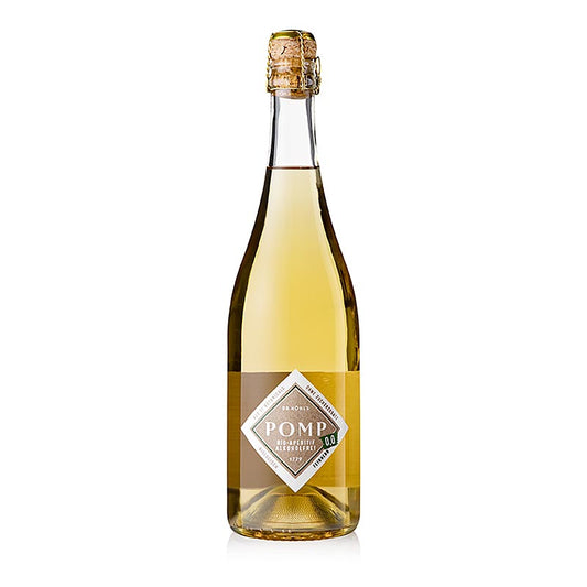 750 ml Flasche POMP Bio-Aperitif 0,0 feinherb, alkoholfreier BIO-Aperitif für Feinschmecker, perfekte Begleitung zu Lieblingsgerichten