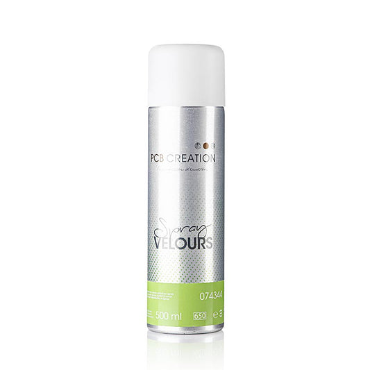 Dekor Sprayer, grüner Samteffekt, mit natürlicher Farbe, 500 ml Fassungsvermögen, ideal für die Dekoration von Torten, Cupcakes und anderen Kreationen, hochwertiges Material, einfach zu bedienen, für Hobbyköche und professionelle Anwender in der Gastronomie geeignet