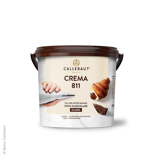 Dunkle Schokoladencreme mit 811 Zartbitterschokolade von Callebaut, 5 kg-Packung (FMD?P1336?651)