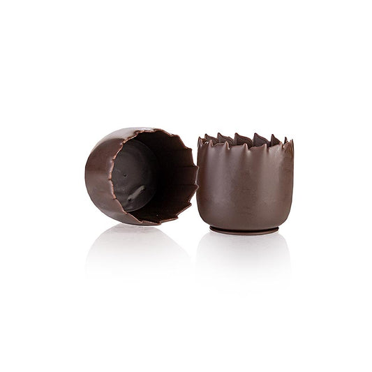 Schoko Thimble Cup Dark, Dobla (18115), handgefertigte dunkle Schokoladenwürfel, ideal zum Verfeinern von Desserts und Backwaren, 72 Stück, 302 g