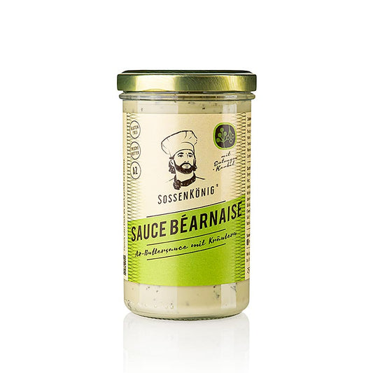 Küchenfertige Sauce Bearnaise von Sossenkönig, ideal für Fleisch, Fisch und Gemüse, 250 ml