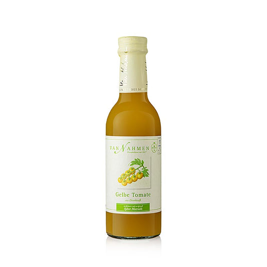 Saftige, reichhaltige Bio-Tomaten in leuchtend gelber Farbe von Nahmen Ideal als gesunder Aperitif, in Cocktails oder zum Würzen vieler Gerichte