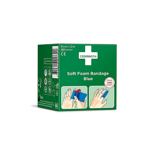 Cederroth - Benda morbida in schiuma, blu, 6 cm x 2 m (51011011), 2 m