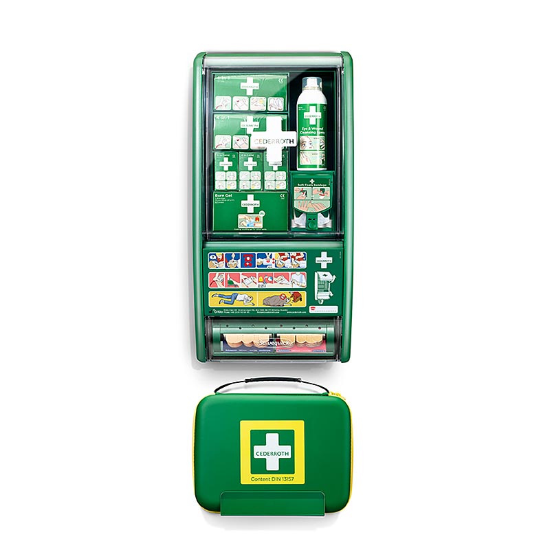 Cederroth - Kit di pronto soccorso, valigetta di pronto soccorso DIN 13157 (51011032), 1 pz.